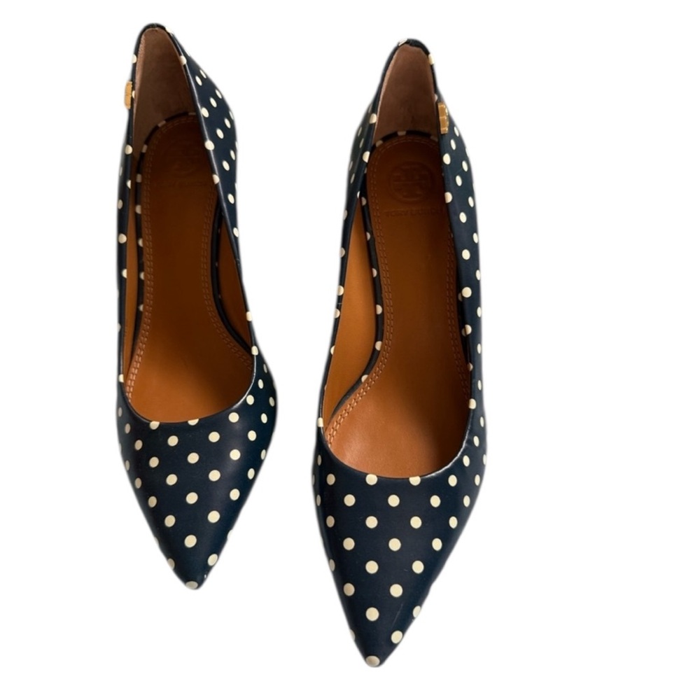 Tory Burch Penelope Polka Dot Heels - Picture 2 of 5